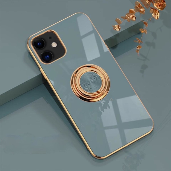 Luksuriøst stilig ‘iPhone 13 Mini’-case med ringstativfunksjon Gold Blue Blue