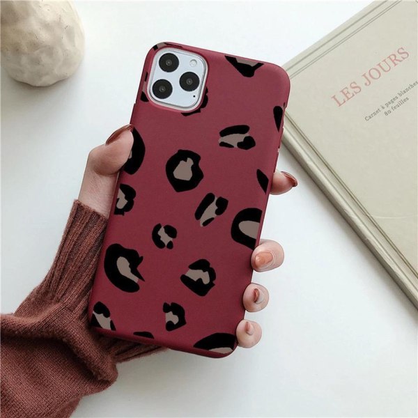 iPhone 12 Pro Max Cover leopardikuvio useissa väreissä keltainen punainen vaaleanpunainen Red one size