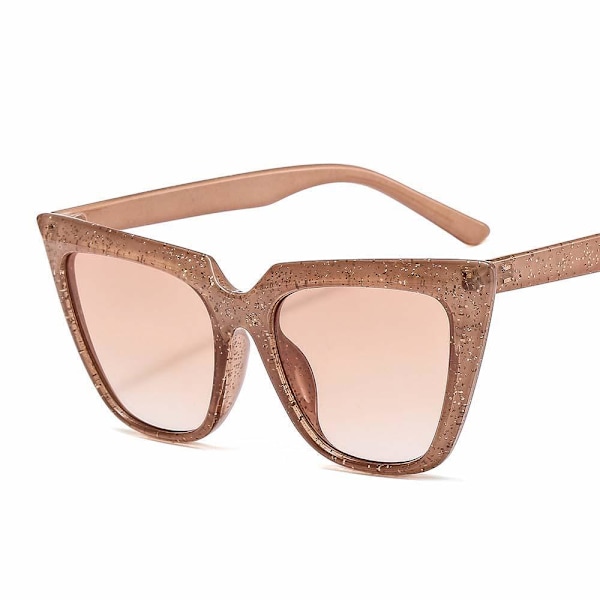 Store Cat-eye solbriller i svart og rosa sommeren 2024 Pink one size