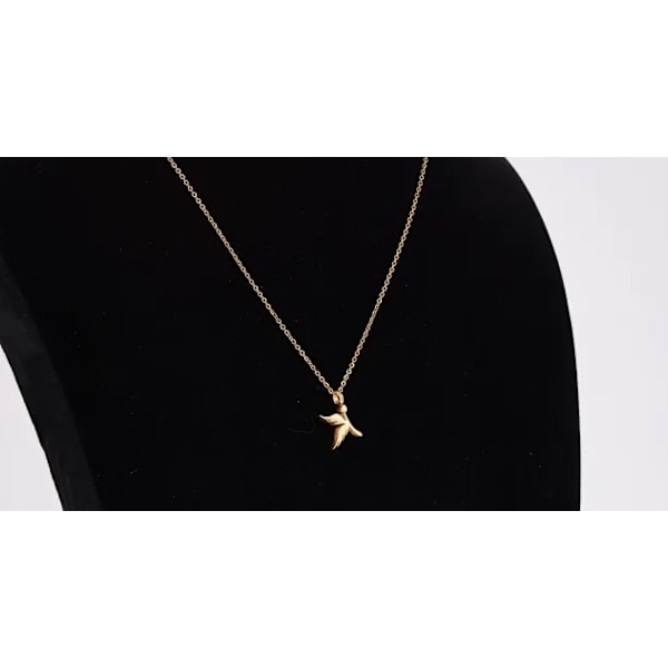 Life is beautiful -kaulakoru linnulla 18K kullattu lahja kolibri Gold one size