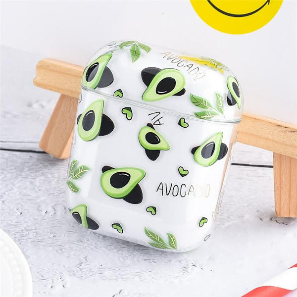 Airpods Pro 2 läpinäkyvä suojakuori avokadolla tai kirsikkalla Green one size