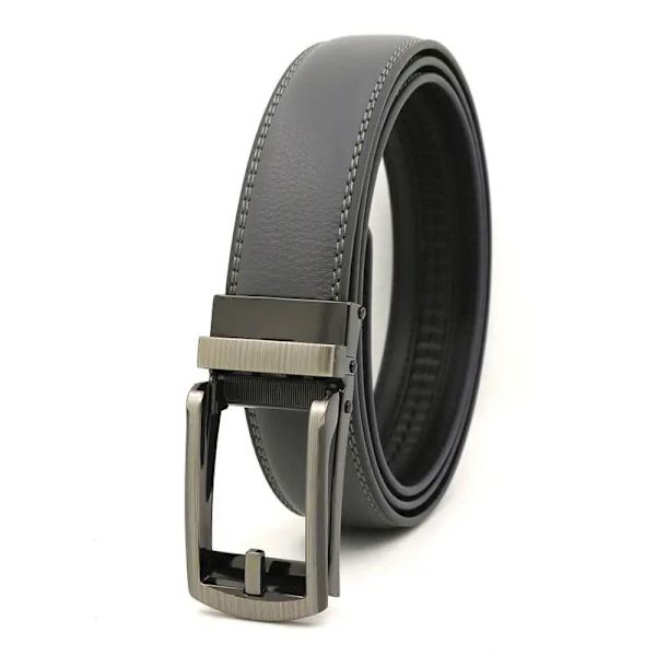 Se belte! Belte i ekte skinn for menn i brun sort 125 cm, juster deg selv gave Grey one size