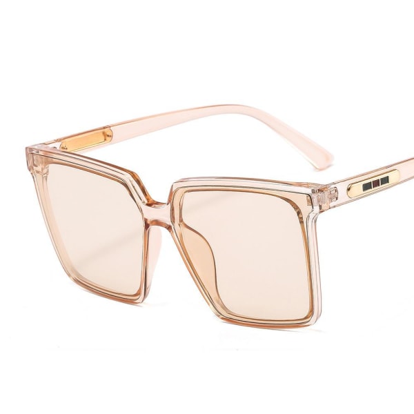 Solbriller med rektangulære rammer i flere farver UV400 Pink one size