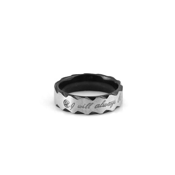 Ring silver &amp; guld ''I will always be with you'' unisex gåva Silver one size