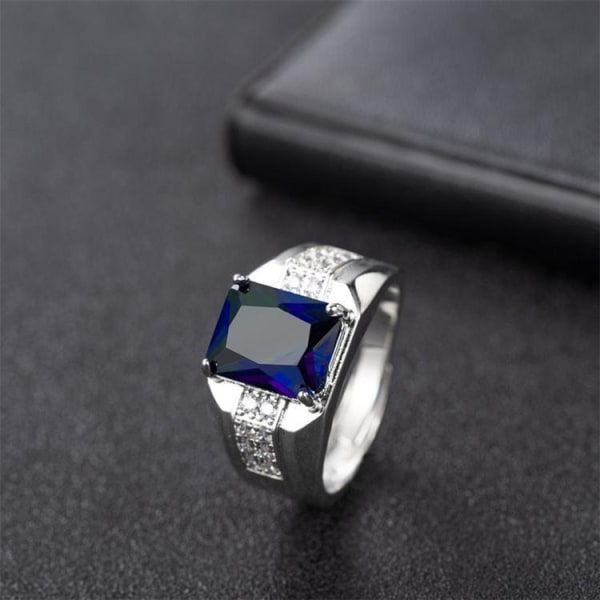 Elegant ring för män i guld grön &amp; blå kunglig stil Blue one size
