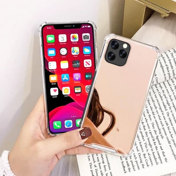 Mobilskal iPhone11 Spegelglas xo Rosa guld one size