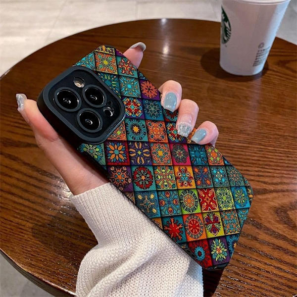 iPhone 15, 15 Pro & 15 Pro Max Cover oriental blue pattern MultiColor one size