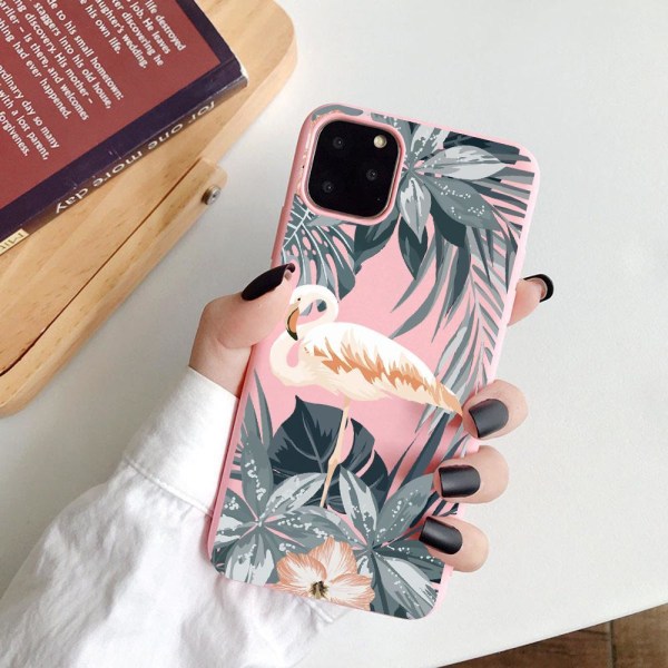 iPhone 13 & 12 Pro Max Mini case tropisk flamingo pink blad Pink one size