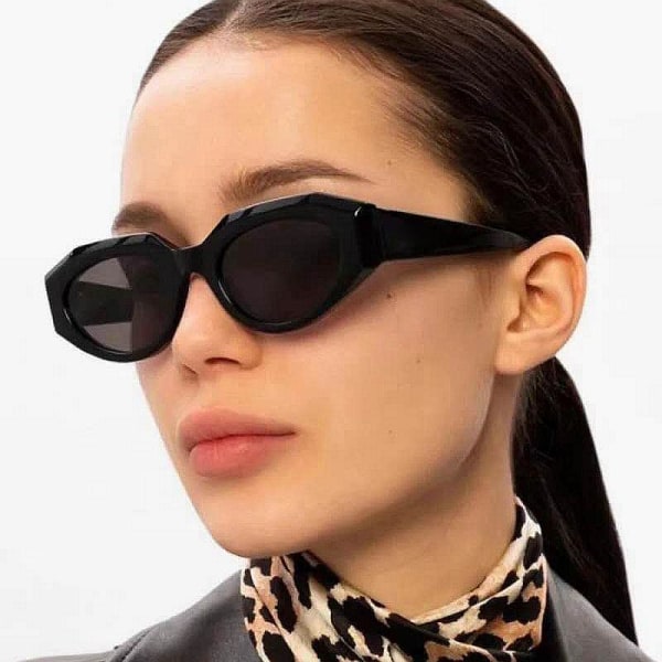 Retro solbriller kvinder dette års hotteste trend flerfarvet Black one size
