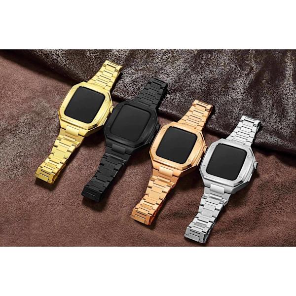 Noorzai S - Apple Watch 7 Luxury -koteloranneke useissa väreissä säädettävissä Gold Gold