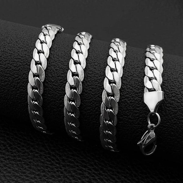 Valitse useista miesten hopeakaulaketjujen malleista Silver one size
