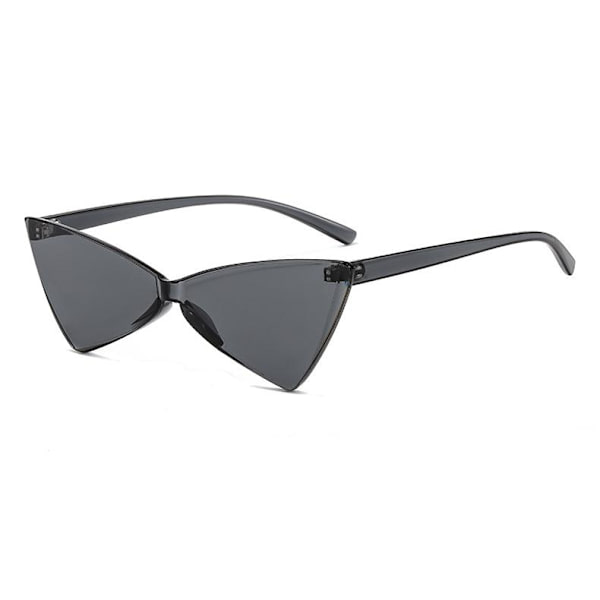 Kehyksettömät aurinkolasit kolmiomallissa mustat, yksityiskohdaton minimalismi Black one size