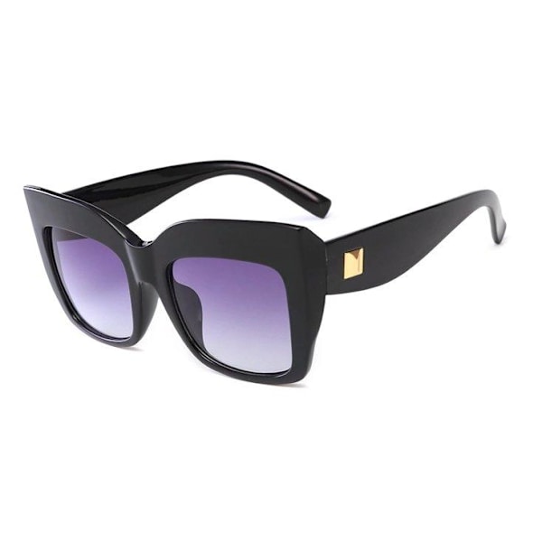 Oversized cateye solbriller UV400 Brown one size