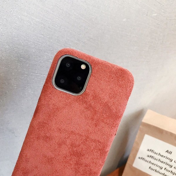 Skal till iPhone11 Pro i lyxigt sammetsmaterial Röd one size