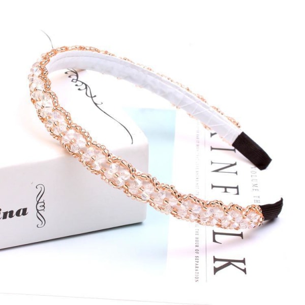 Beautiful tiara with embroidered pearls and rhinestones in several colors White one size