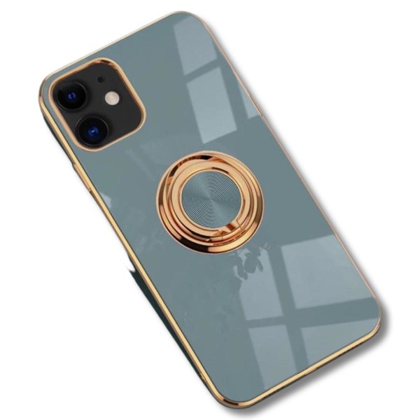 Lyxigt Stilrent skal ‘iPhone 14 Plus‘ med ring ställ-funktion Gu Blå