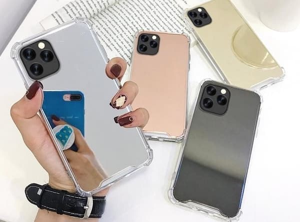 Mobilskal iPhone11 Spegelglas xo Silver one size