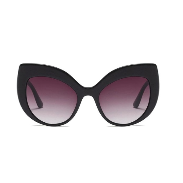 Kvinnliga Oversized Cat-Eye Solglasögon 2024 UV400 Khloe Svart one size