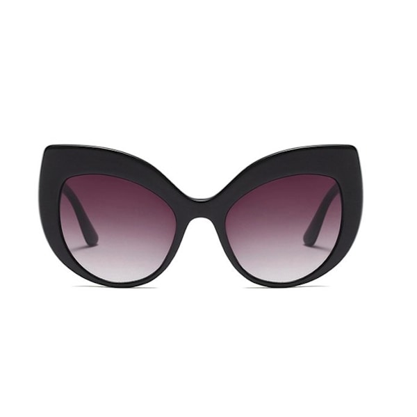 Kvinnliga Oversized Cat-Eye Solglasögon 2025 UV400 Khloe Svart one size