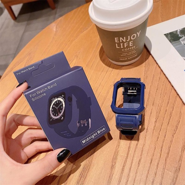Apple Watch rannekoru silikoni useissa väreissä 42/44 mm vedenpi Blue
