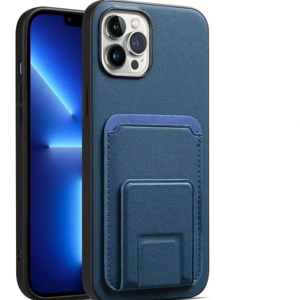 'iPhone 14 Plus' cover med stærk magnet aftagelig kortholder med Blue