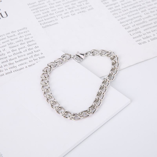 Miesten ja naisten rannekoruketju Silver one size