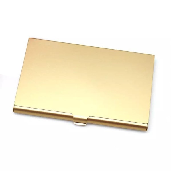 Kortholder for kredittkort og visittkort aluminium anti-skum Gold