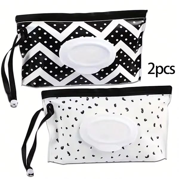 2-PACK! Vauvanpyyhekotelo, matkapaperin pidike, pyyhkeiden säilytyspussi, uudelleenkäytettävä matkapyyhepussi, naamiopussit, pehmopaperikassit, pyyhke Pink one size