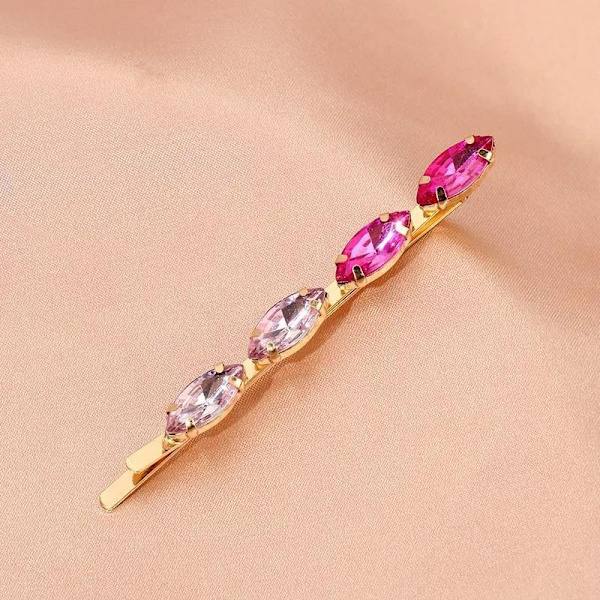 Högkvalitativa hårnålar med många färger och strass– Eleganta hårklämmor och accessoarer Rosa
