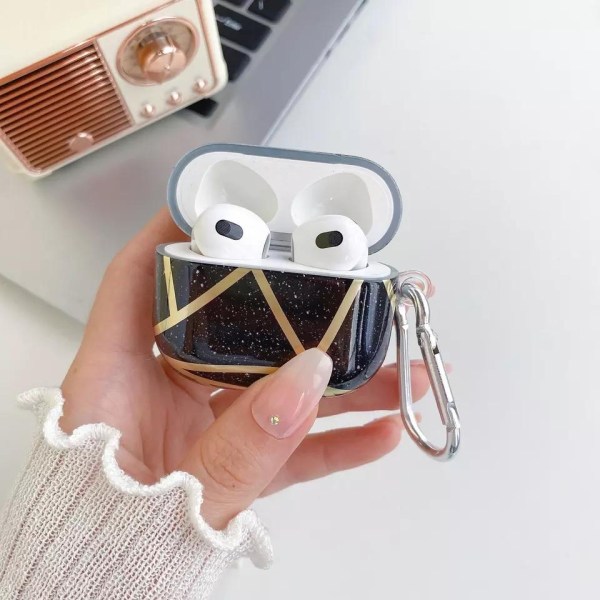 Airpods Third Generation Shell i luksuriøs marmor 2022 sort krok Black one size