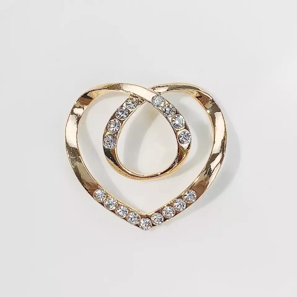 Mångsidigt spänne till sjalar brosch silke strass 12 olika modeller att välja mellan Gold one size
