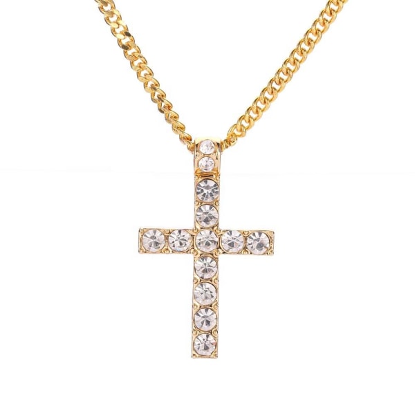 Elegant kristet kors med guldplätering för män Guld one size