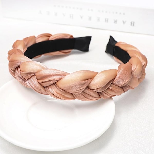 Käsintehty Luxury Diadem kevyt ryppyinen kangas ja helmiä Purple one size