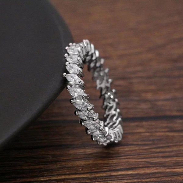 Håndlavede evighedsringe Zircon 925 sølvringe flere modeller Silver one size