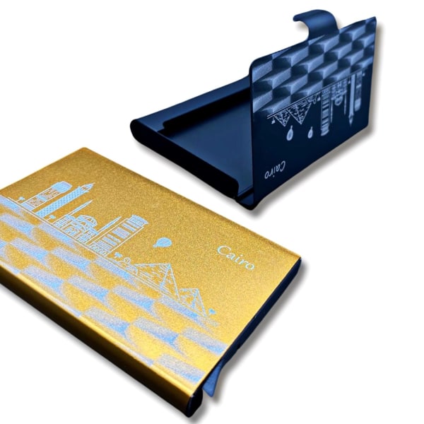 Cairo Egypt gavekortholder til kredit- og visitkort anti skim Gold