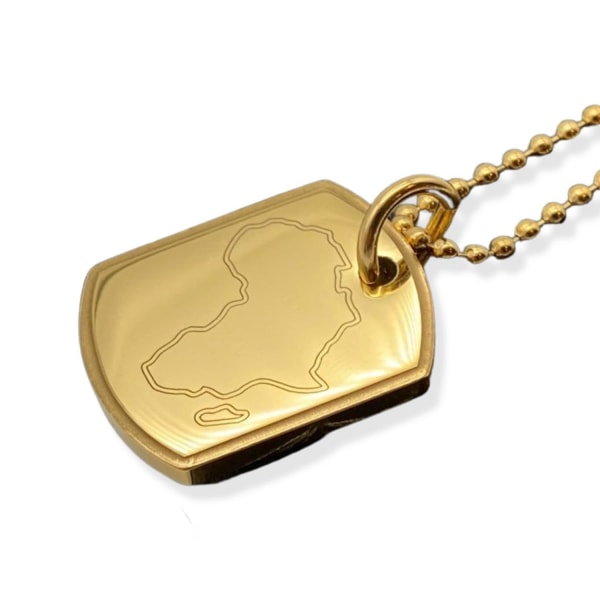Gullbelagte fliser kart landet ditt Marokko gull sølv gravert Gold one size