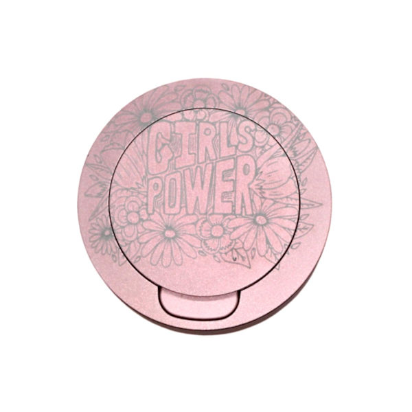 Snusboks i rosa aluminium for all snus - Girls Power flowers Pink