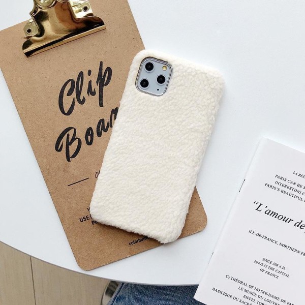 iPhone11 Pro Max case teddy materiale blødt strik White one size