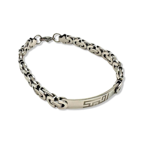 Rannekoru tekstillä ''Bahebak'' Arabialainen lahja miesteräkselle Silver one size