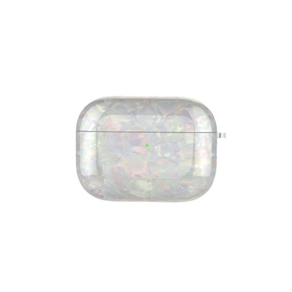 Airpods Pro Skal i Syntetisk pärlemor med krok! Silver one size
