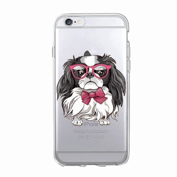 iPhone 12, 12 Pro & Max gennemsigtig case hund cocker spaniel briller Transparent one size