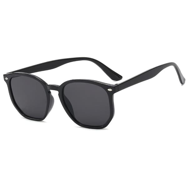 George Pyöreät mustat aurinkolasit miehille Black one size