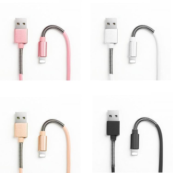 Oförstörbar laddare i metal till Android Micro USB! Vit one size