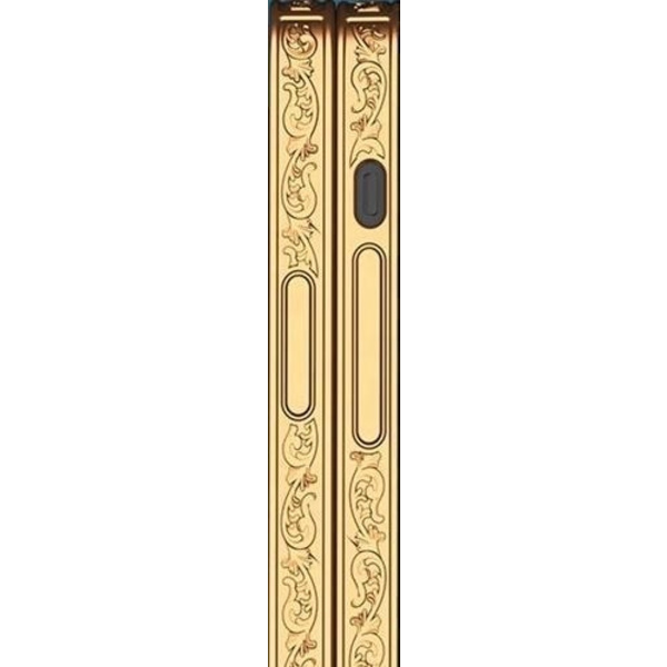 iPhone 13 Pro Lyx glas-skal guld barock elegant rosa rokoko Guld one size