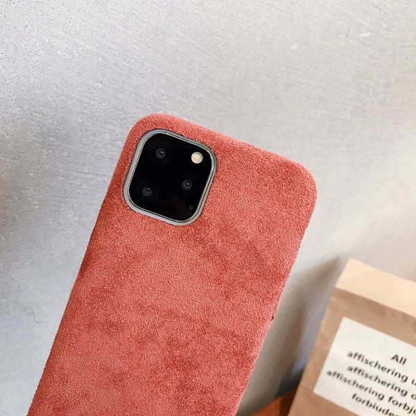 Skal till iPhone11 i lyxigt sammetsmaterial Röd one size