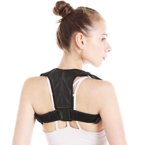 Selkäsuoristus selkänojan parempi ryhti säädettävä miehille ja naisille Black one size