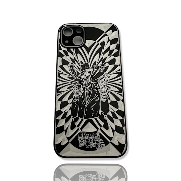 Alumiinikuori kaikki iPhone 14 -mallit 3D raha-ase juoma Black one size