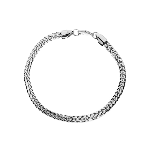 Lyxigt titanium armband + halsband för män i svart eller silver Silver one size
