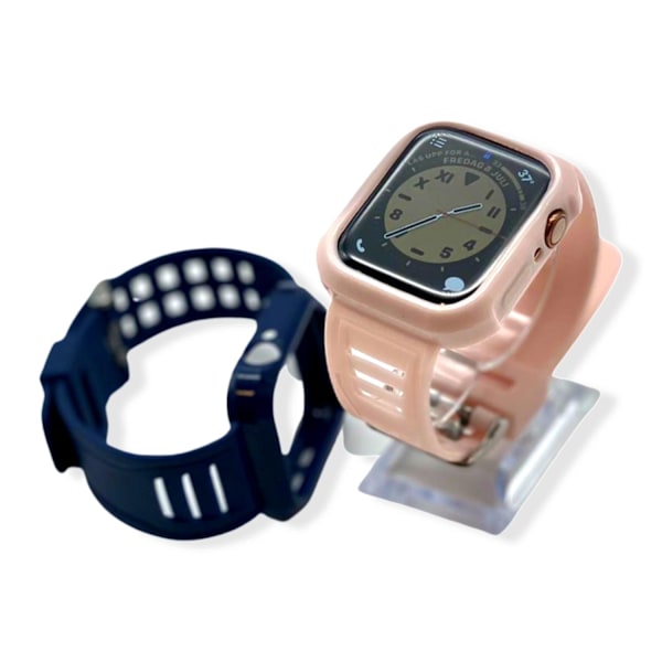Apple Watch rannekoru silikoni useissa väreissä 42/44 mm vedenpitävä Pink