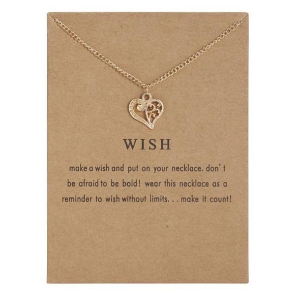 Wish - halsband 18K guldpläterat gåva önskning valentines Guld one size